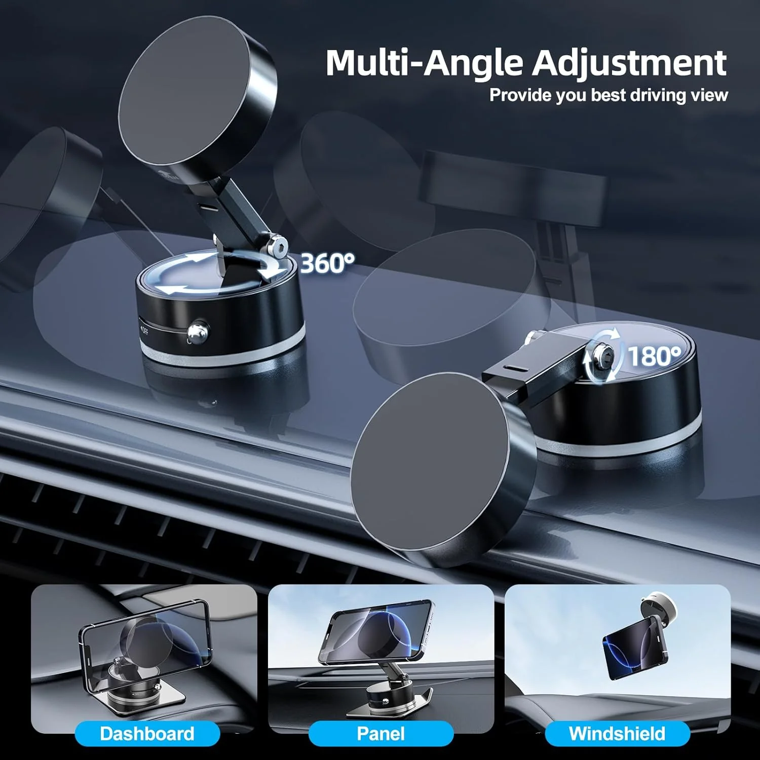 360° Magnetic Vacuum Phone Holder